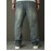 Men'S Faux Denim Washed Retro Casual Straight Leg Pants Fashionable And Versatile High Street Loose Wide Leg Pants
