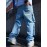 Men's Stylish Loose-Fit Cargo Jeans with Large Pockets - Casual Straight Leg Denim, Machine Washable