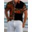 Men's Novelty 3D Geometric Print Button-Up Shirt - Casual, Breathable Polyester, Machine Washable