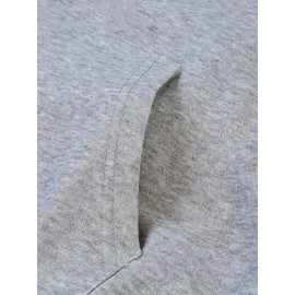Men's Oversized Hip-Hop Style Hoodie with Geometric Print - Casual Pullover Sweatshirt for Fall & Winter, Polyester, Machine Washable