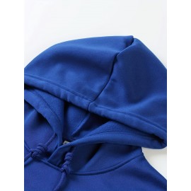 Men's Oversized Hip-Hop Style Hoodie with Geometric Print - Casual Pullover Sweatshirt for Fall & Winter, Polyester, Machine Washable