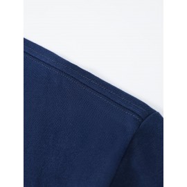 Men's Casual Cotton Long Sleeve T-Shirt - Crew Neck, Loose Fit, Spring & Fall Collection