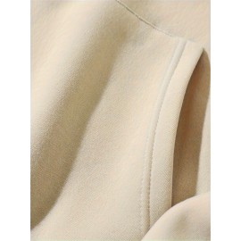 ME VS ME Print, Men's Casual and Cozy Hoodies, Trendy Long Sleeve Hooded Sweatshirt, Casual Versatile Top for Autumn Winter