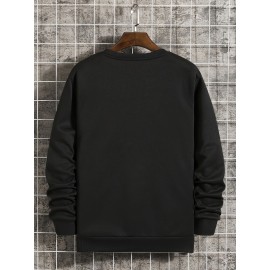 Men's Color Block Pullover Sweatshirt - Stylish Streetwear for Autumn and Winter