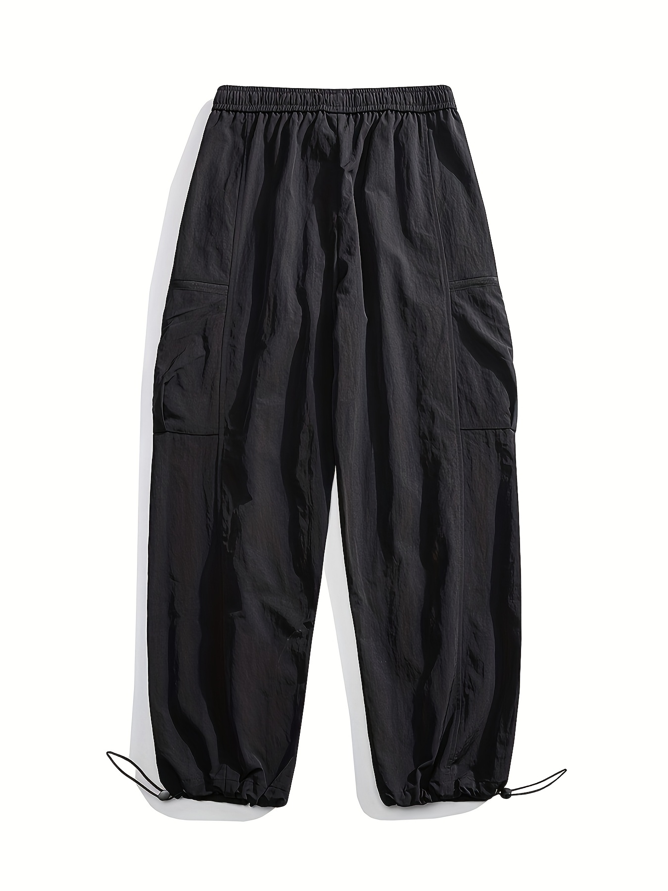 Relaxed Fit, Men  -Inspired Cargo Pants - Nylon, Casual Fit with Drawstring Waist for Spring/Fall details 1